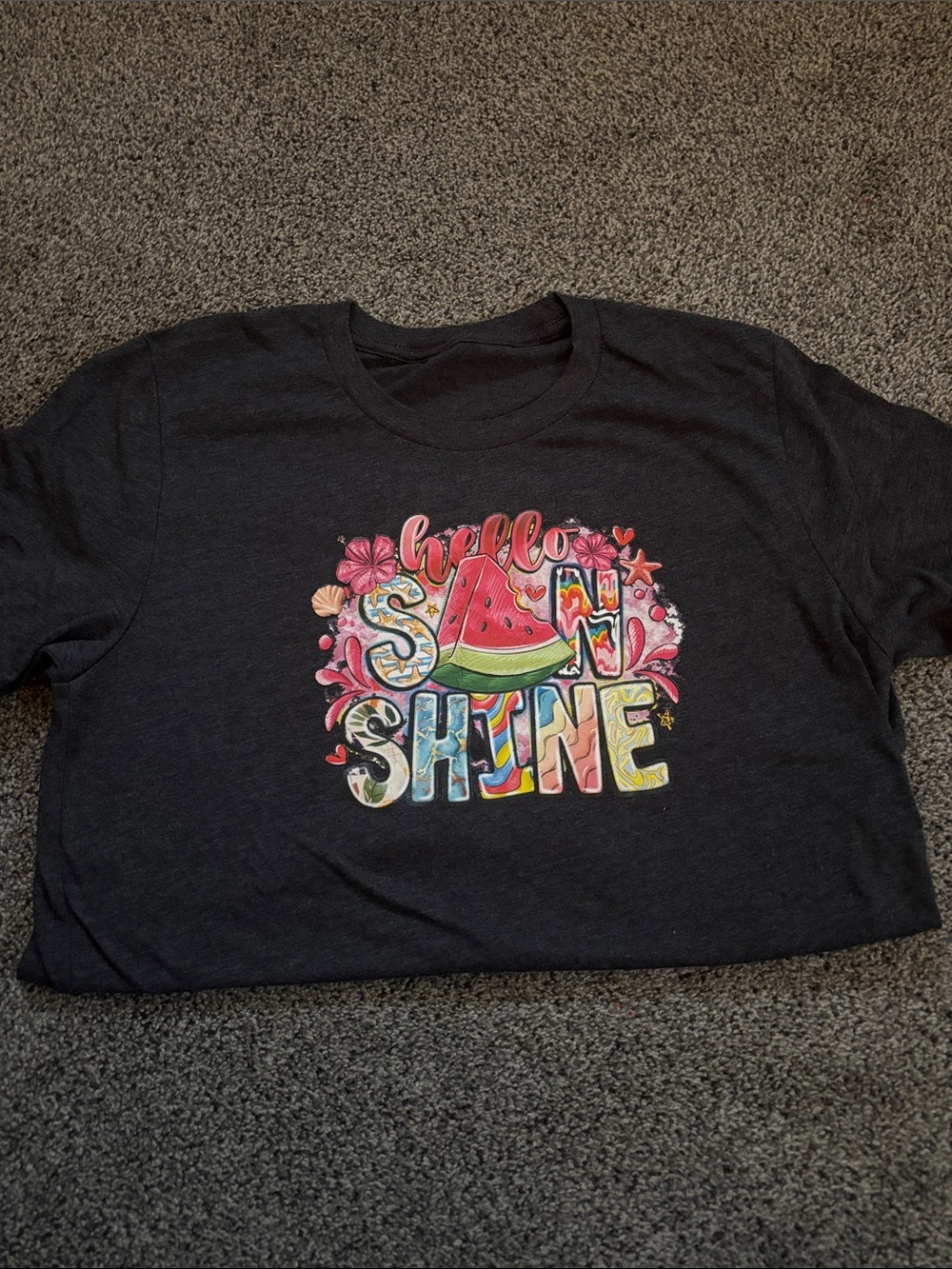 Bella Canvas Black 'Hello Sun Shine' Graphic Tee